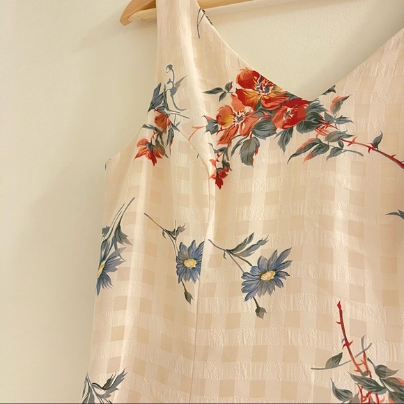 Vintage floral checkered dress - Picture 2 of 5